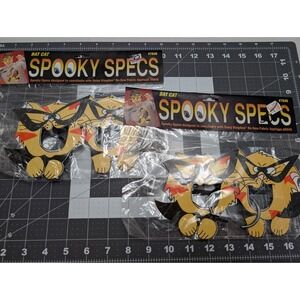Daisy Kingdom Bat Cat Spooky Specs orange cat die cast Halloween glasses lot 2
